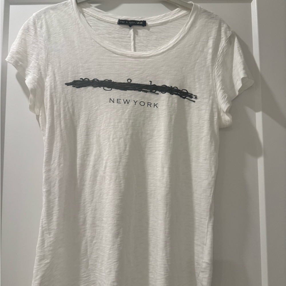Rag & Bone White New York Graphic Tee